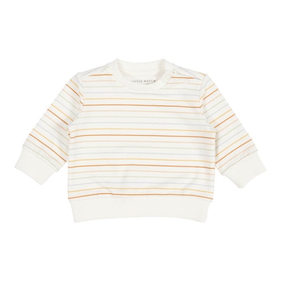 Pullover Vintage Sunny Stripes schmale Streifen, Größe 74 | Little Dutch