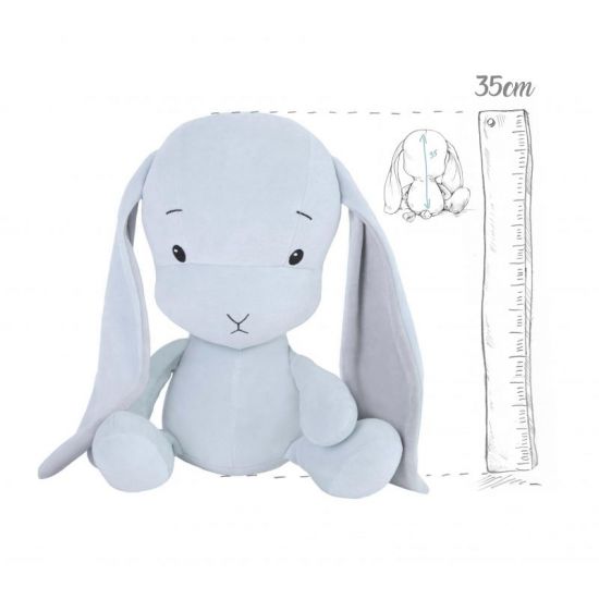 Kuscheltier Hase 35 cm, blau / Ohren grau | Effiki