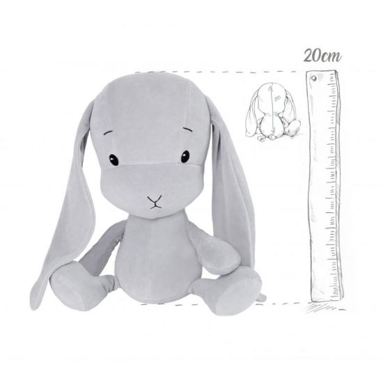 Kuscheltier Hase 20 cm, grau / Ohren grau | Effiki