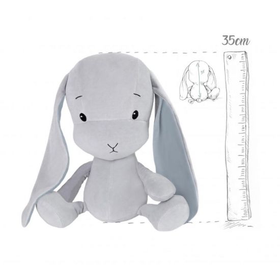 Kuscheltier Hase 35 cm, grau / Ohren grau | Effiki