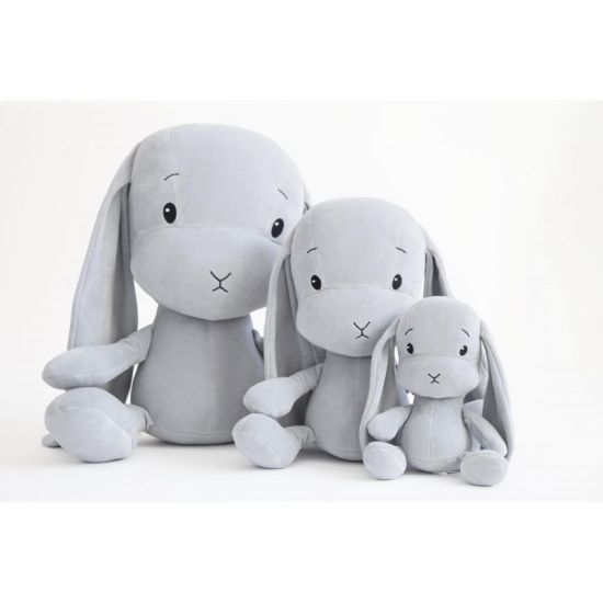 Kuscheltier Hase 20 cm, grau / Ohren grau | Effiki