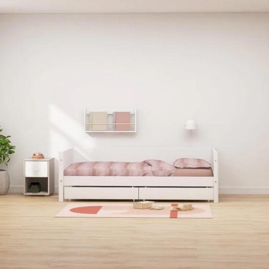 Einzelbett mit Schubladen, weiß | Flexa