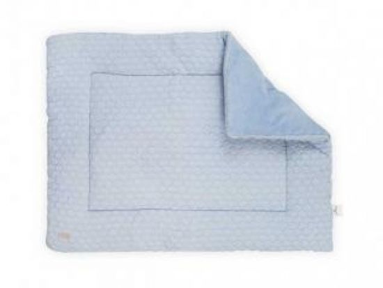 Krabbeldecke Strick fancy knit, blau 80 x 100 cm  | Jollein