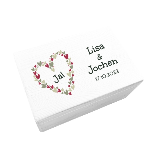 Erinnerungsbox XL - Zur Hochzeit - Verschiedene Motive mit Namen und Datum - Bedruckt | Schmatzepuffer