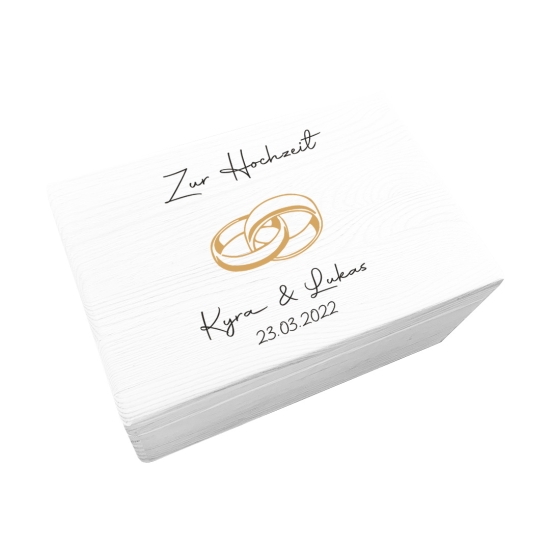 Erinnerungsbox XL - Zur Hochzeit - Verschiedene Motive mit Namen und Datum - Bedruckt | Schmatzepuffer