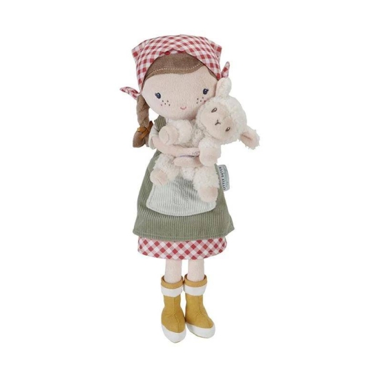 Kuschelpuppe Rosa mit Schaf 35 cm | Little Dutch