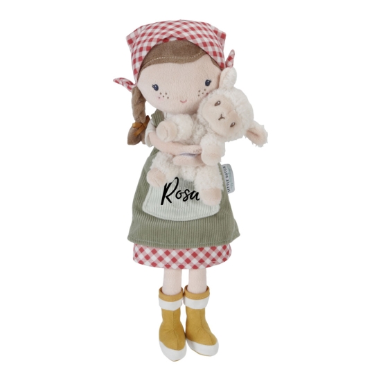 Kuschelpuppe Rosa mit Schaf 35 cm | Little Dutch