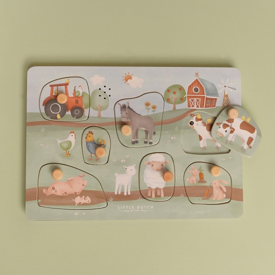 Steckpuzzle mit Sound Little Farm | Little Dutch