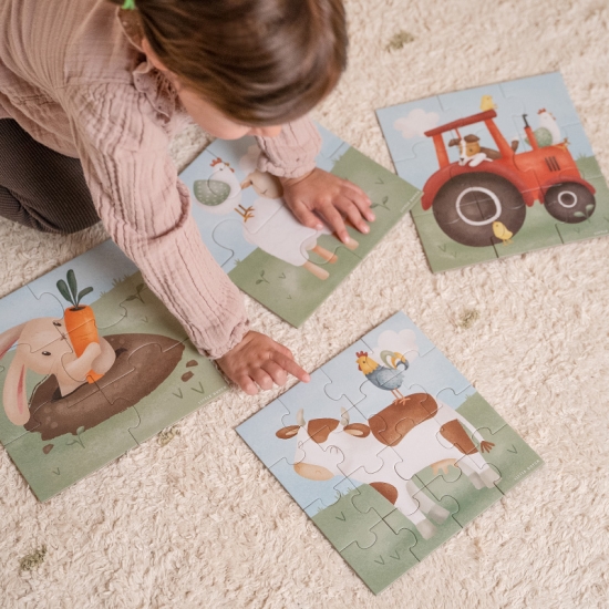 4 in 1 Puzzle-Set Little Farm | Little Dutch