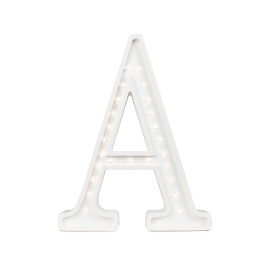 Lampe Buchstabe "A", weiss | Little Lights