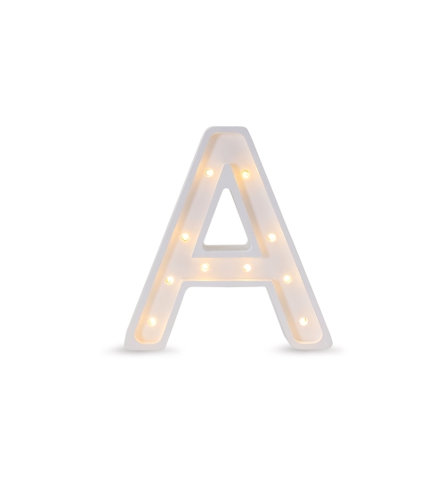 Lampe Buchstabe "A" mini, weiss | Little Lights