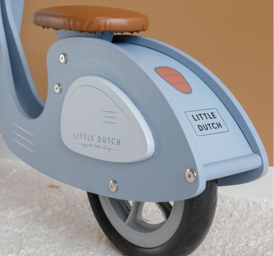 Laufrad Loop Scooter Holz, blau Little Dutch