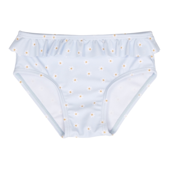 Badehose mit Rüschen, Daisies Blue, Größe 98/104 | Little Dutch