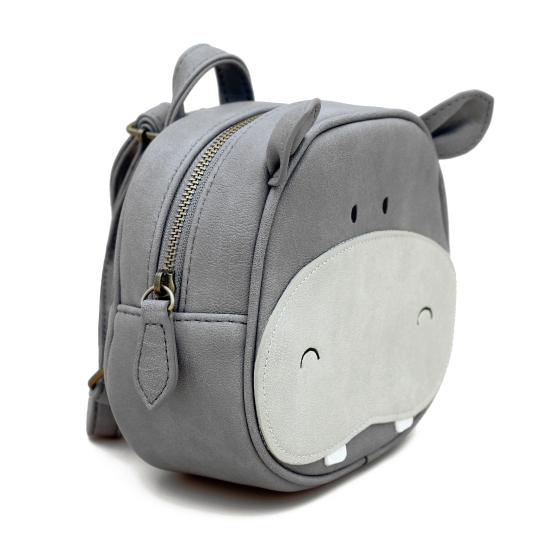 Rucksack Nilpferd Albert klein, grau | Little Who