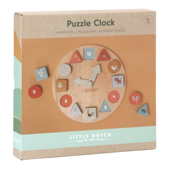 Puzzle-Uhr Holz | Little Dutch