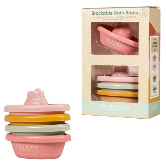 Badewannen-Spielzeug Boote pink | Little Dutch