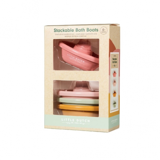 Badewannen-Spielzeug Boote pink | Little Dutch