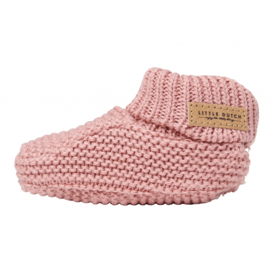 Strick-Babyschuhe Little Pink Flowers, Größe 1 | Little Dutch