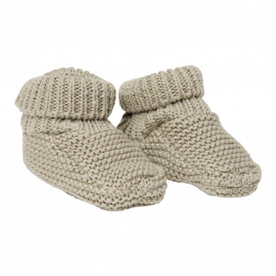 Strick-Babyschuhe Sailors Bay Olive, Größe 1 | Little Dutch