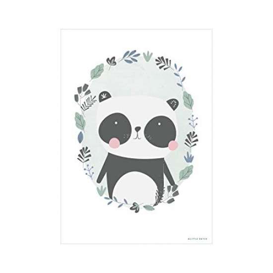 Poster A3 Panda "beidseitig bedruckt", mint | Little Dutch