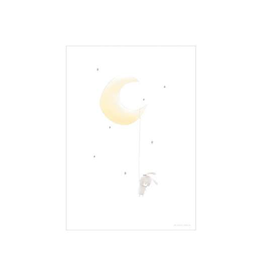 Poster A3 Hase/Mond "beidseitig bedruckt" | Little Dutch