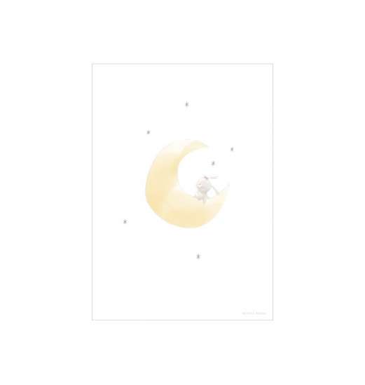 Poster A3 Hase/Mond "beidseitig bedruckt" | Little Dutch