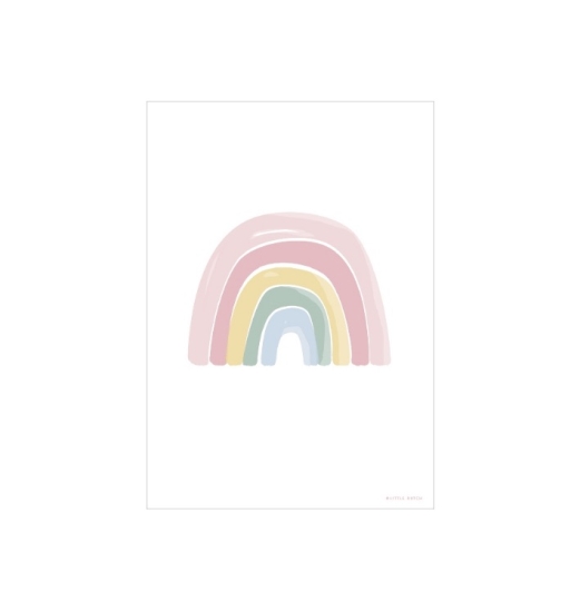 Poster A3 Regenbogen/ABC "beidseitig bedruckt" pink | Little Dutch