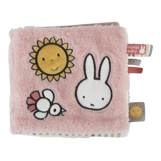 Stoffbuch Fluffy mit Aktivitäten pink  | Miffy x Tiamo