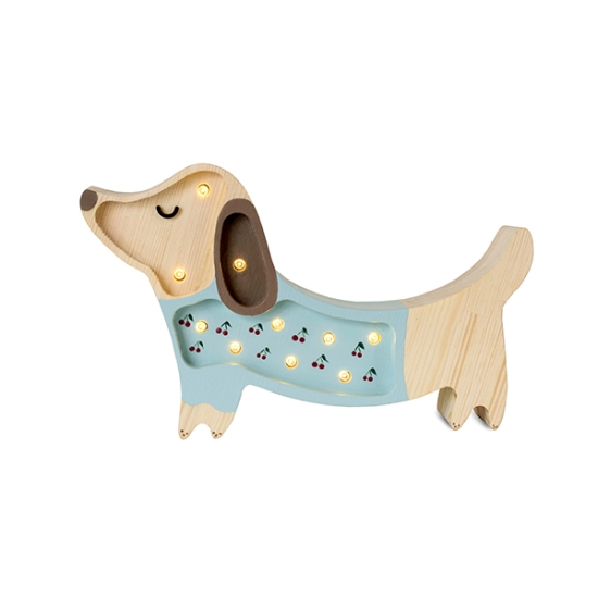 Lampe Hund Kirschen mini, blau | Little Lights