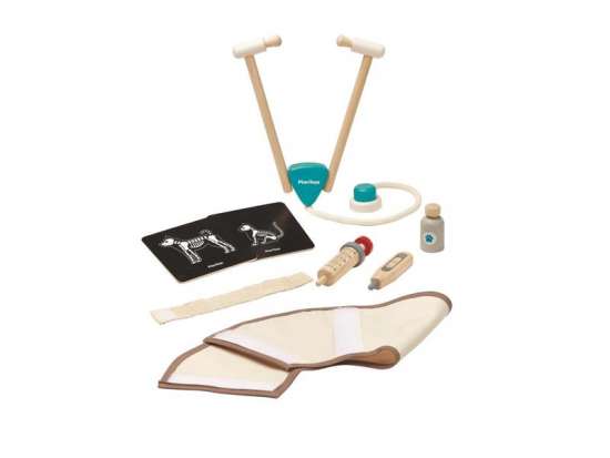 Tierarzt Set aus Naturholz mit Tasche | PlanToys