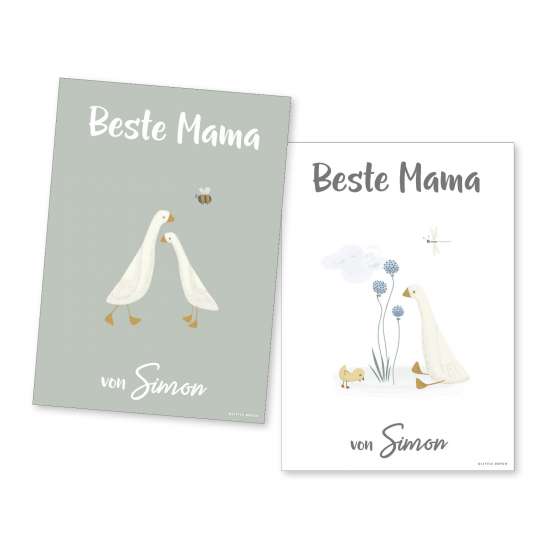 Poster A3 Little Goose "beidseitig bedruckt", mehrfarbig | Little Dutch