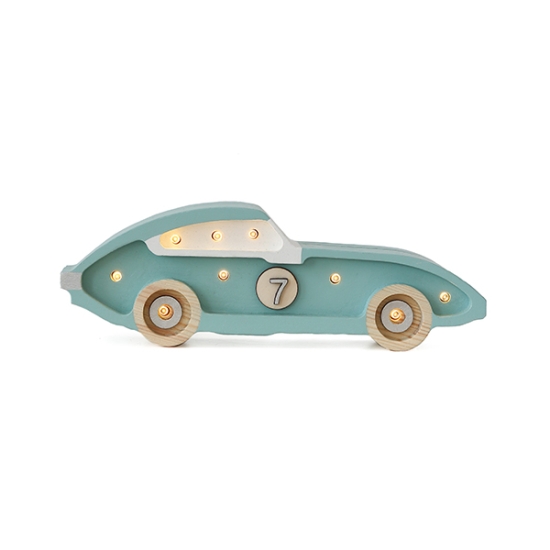 Lampe Rennauto mini, retroblau | Little Lights