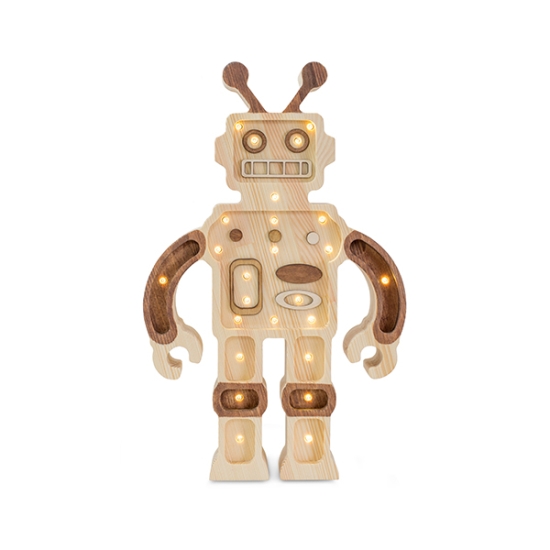 Lampe Roboter Holz | Little Lights