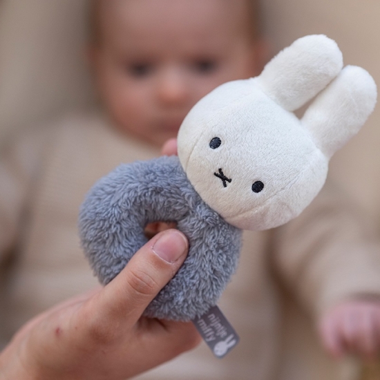 Rassel-Greifling Hase Fluffy blau | Miffy x Tiamo