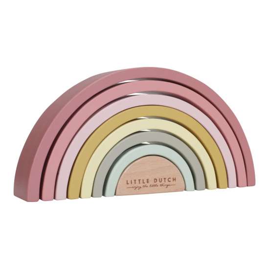 Stapel-Regenbogen Pink - Zur Taufe - Bedruckt | Little Dutch