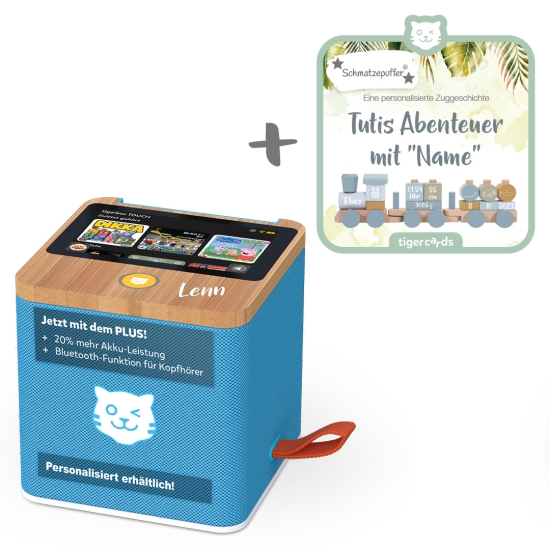 Tigerbox TOUCH PLUS blau + Tigercard Tutis Abenteuer Set | tigermedia