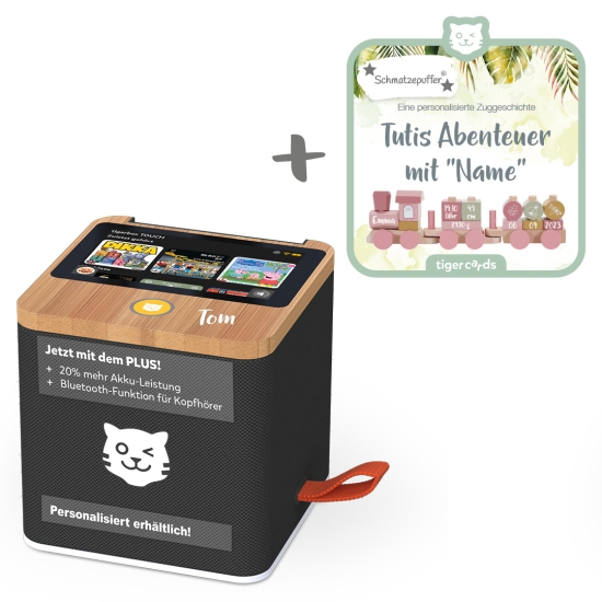 Tigerbox TOUCH PLUS schwarz + Tigercard Tutis Abenteuer Set | tigermedia