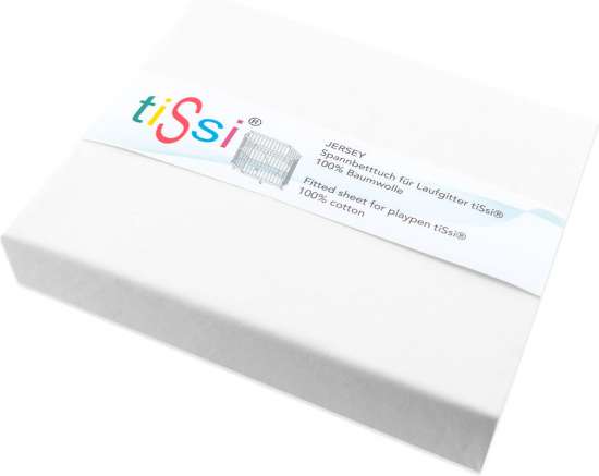 Spannbetttuch Laufgitter 6-eckig, weiß | tissi