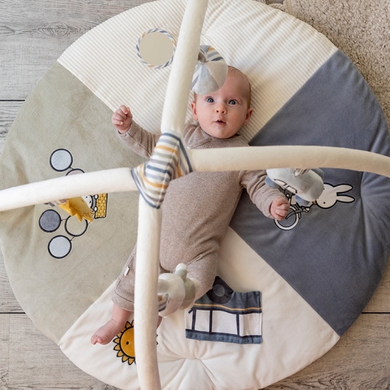 Spielbogen mit Decke Fluffy, blau | Miffy x Tiamo