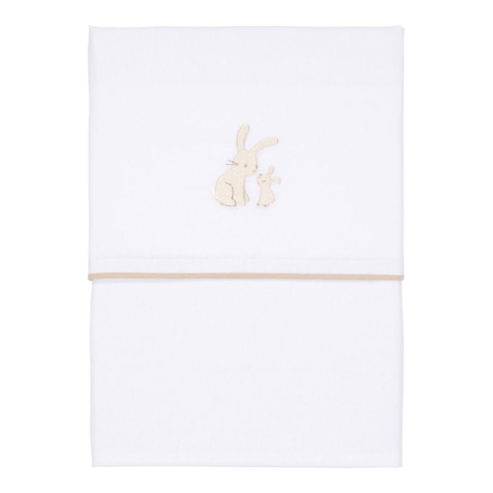 Kinderbettlaken Baby Bunny bestickt 110 x140 cm| Little Dutch