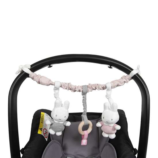 Kinderwagen-Kette Miffy, Pink Rib | Tiamo