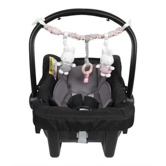 Kinderwagen-Kette Miffy, Pink Rib | Tiamo