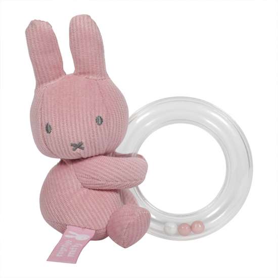 Rassel-Greifling Hase Miffy, Pink Rib | Tiamo