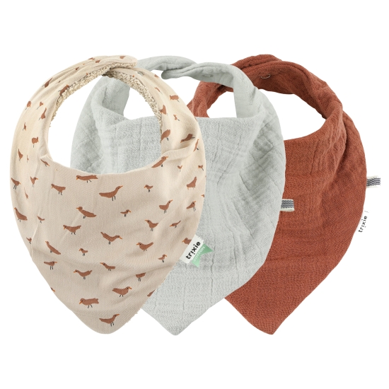 Halstuch Bandana bib 3-pack mix - Babbling Birds | Trixie