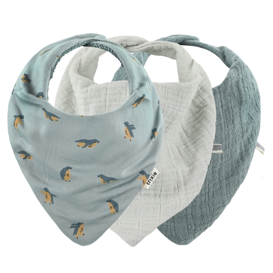 Halstuch Bandana bib 3-pack mix - Peppy Penguins | Trixie