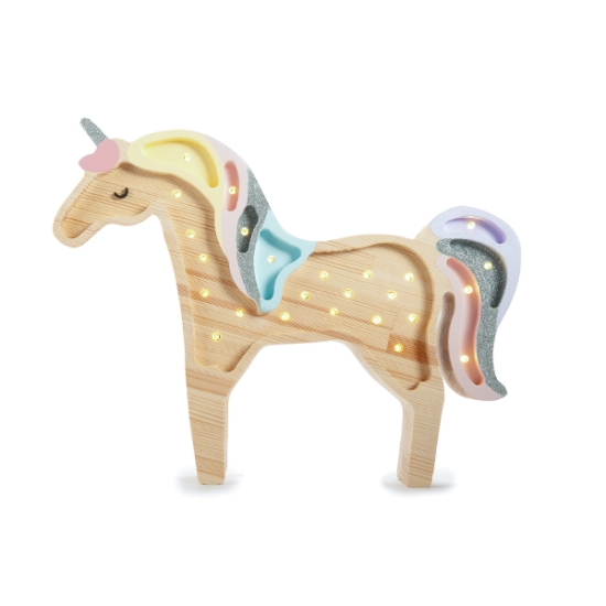 Lampe Einhorn Regenbogen Holz | Little Lights