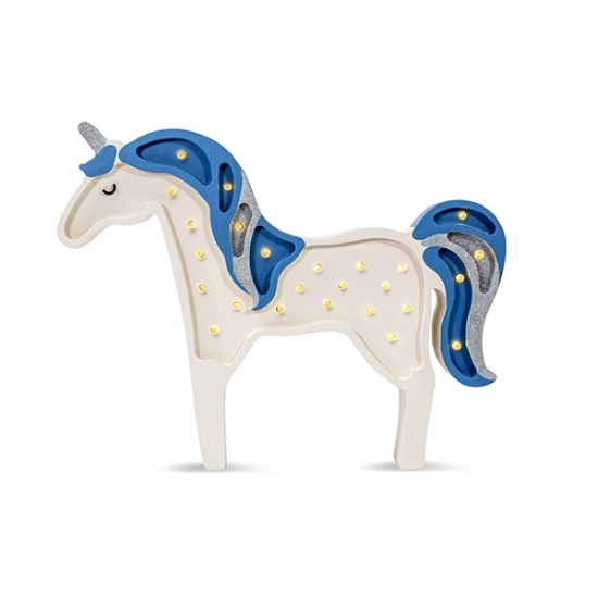 Lampe Einhorn, Glitzer blau | Little Lights