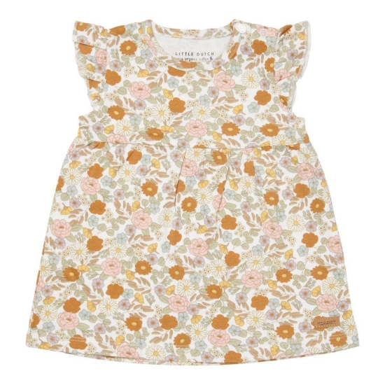 Ärmelloses Kleid Vintage Little Flowers, Größe 80 | Little Dutch