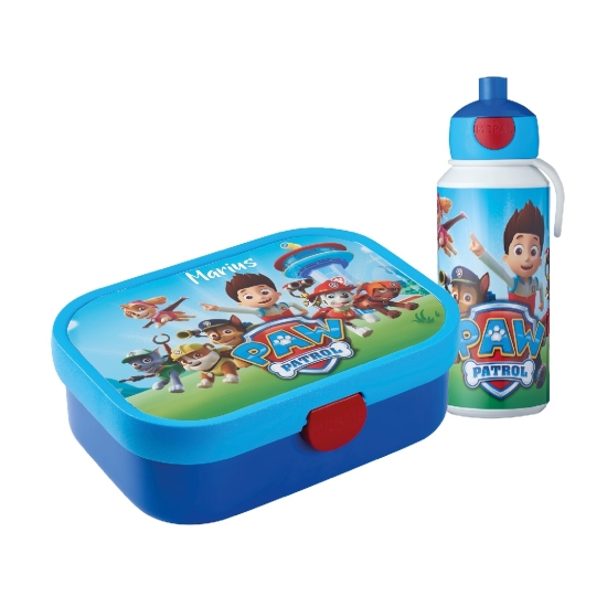 Pausenset Paw Patrol, Brotdose und Pop-Up Flasche | Mepal