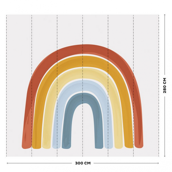 Foto-Tapete Regenbogenmuster | Little Dutch